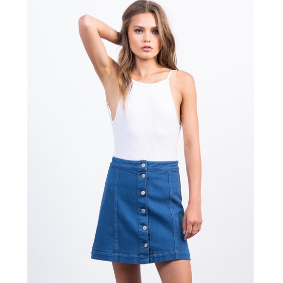 Ribbed White Bodysuit - Picture 1 of 4